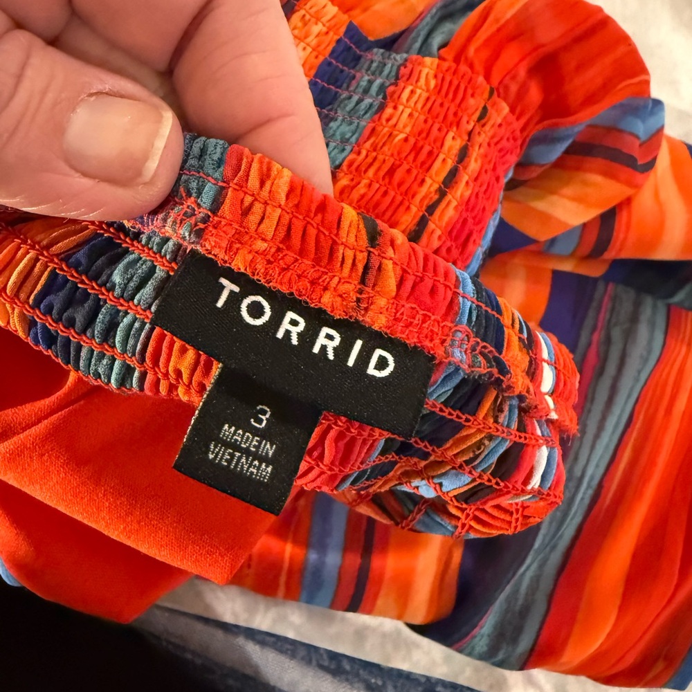 Torrid Multicolor Striped Garment